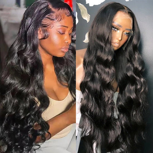 [20-40 inch] Natural Wave Glueless Wigs 4x4 5x5 13x4 13x6 Lace Wig 100% Virgin Hair