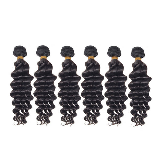 6 Bundle Deals Deep Wave 100% Virgin Hair Extensions