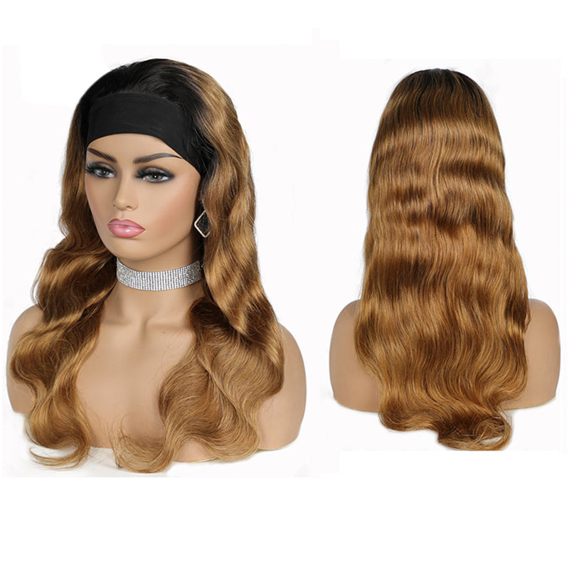 #1B Roots Honey Blonde Body Wave Headband Wig 🎁OCTOBER SPECIALS