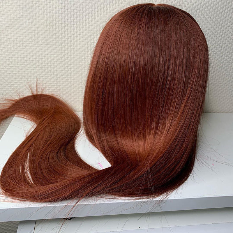 Coffee Straight Lace Wig 100% Human Hair Wig