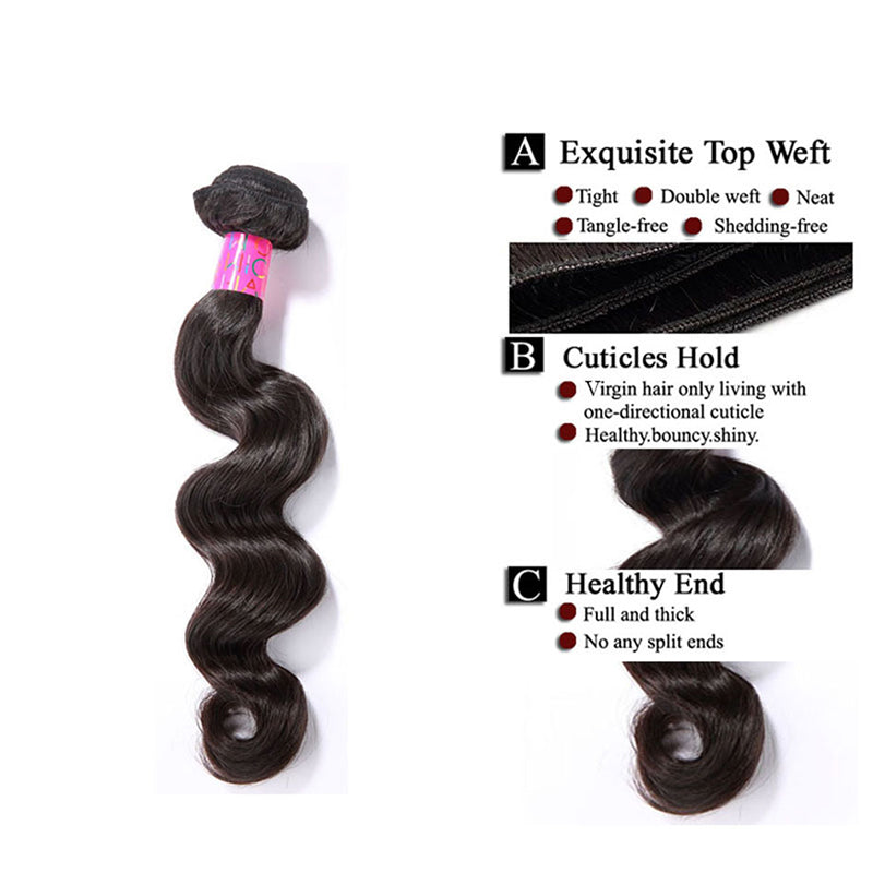 3 Bundles With a Silk Closure 4×4 Loose Wave Virgin Hair Extensions