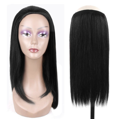 Straight Hair Flip-Over Half Wig 100% Virgin Hair