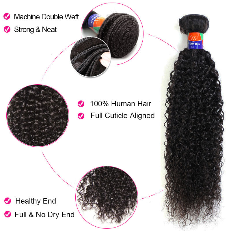1 Bundle Deals Kinky Curly Hair 100% Virgin Hair Extensions