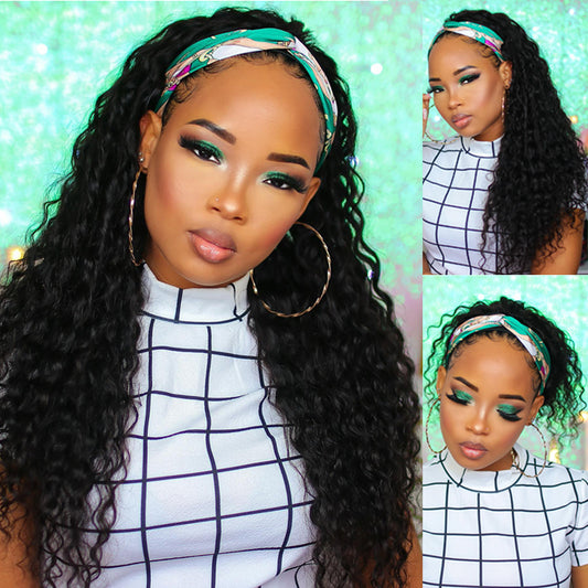 CASEY Curly Hair Headband Wig *No Lace* Beginner Friendly & Convenient