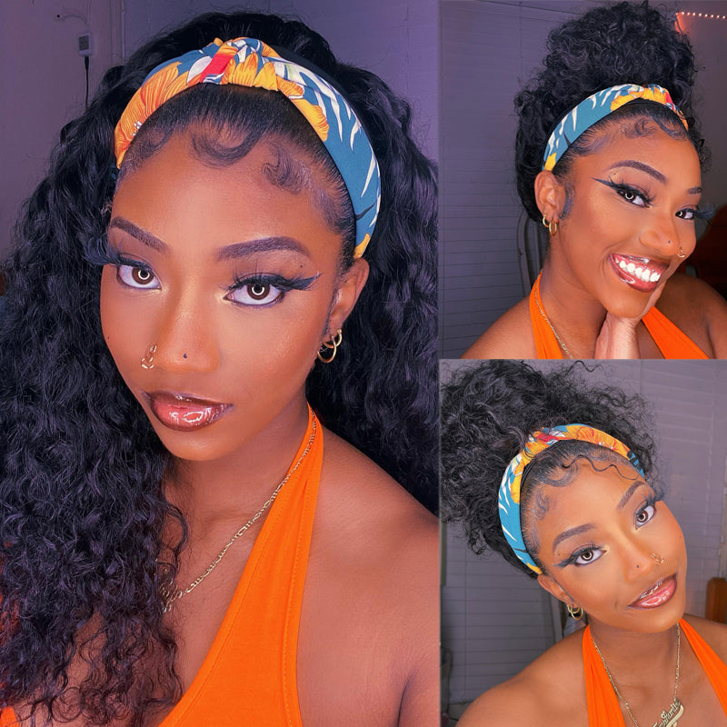CASEY Curly Hair Headband Wig *No Lace* Beginner Friendly & Convenient