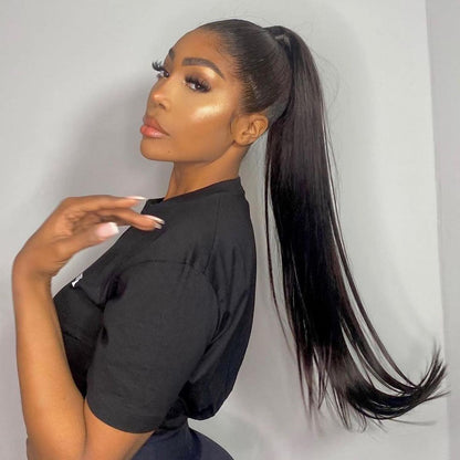 Ponytail Silky Straight 100% Virgin Human Hair